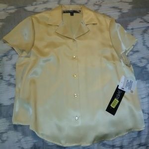 Kasper Collar Petite Top